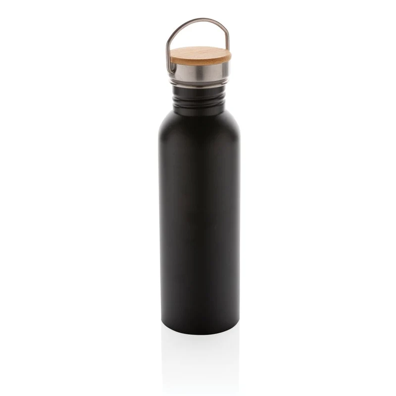 Moderna bottiglia in acciaio con tappo in bambù 700 ml – 710 ml