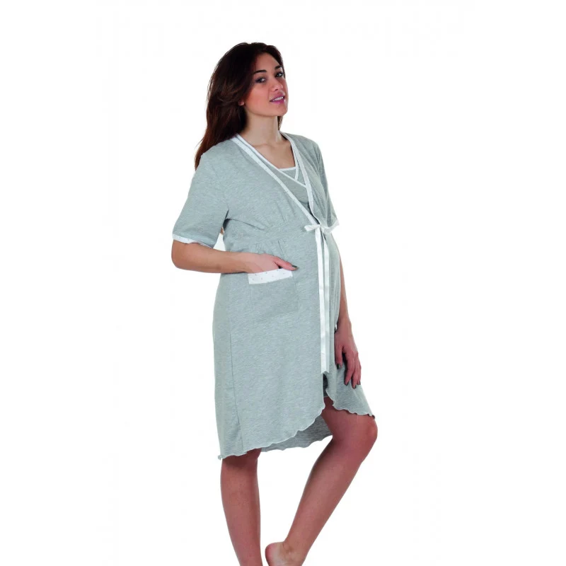 Vestaglia da Notte Mezza Manica, Grigia - T3