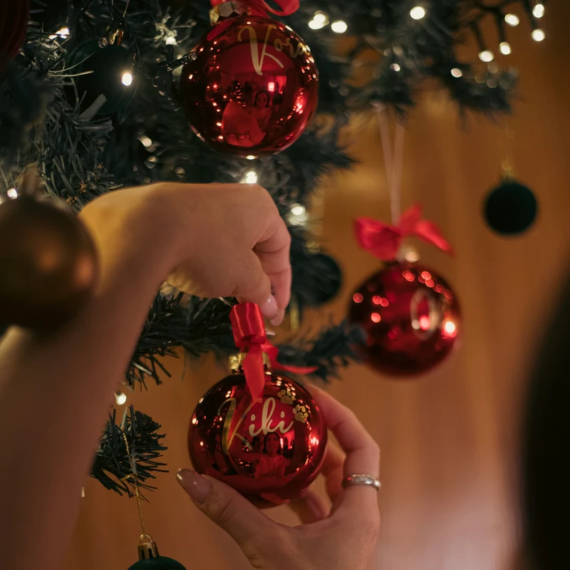 Pallina albero di Natale in vetro personalizzata