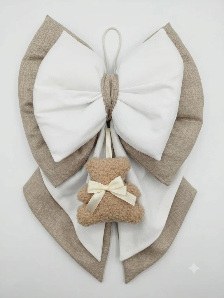 Fiocco Nascita Orsetto Peluche