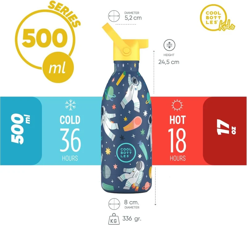 Borraccia in Accaio Galactic Ride 500ml Cool Bottles