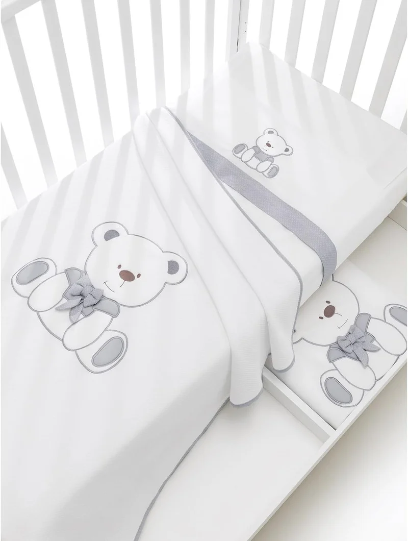 Erbesi - Set Lenzuola Tato Bianco-Grigio