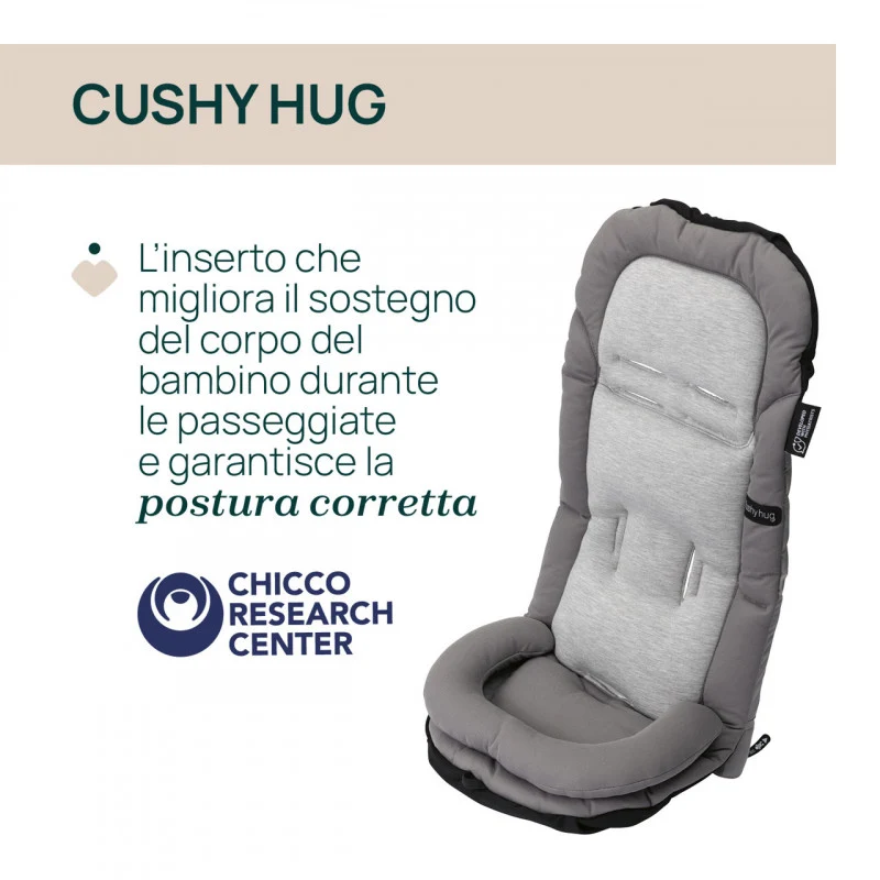 Riduttore Cushy Hug per Passeggino Chicco Mysa Lunar Grey