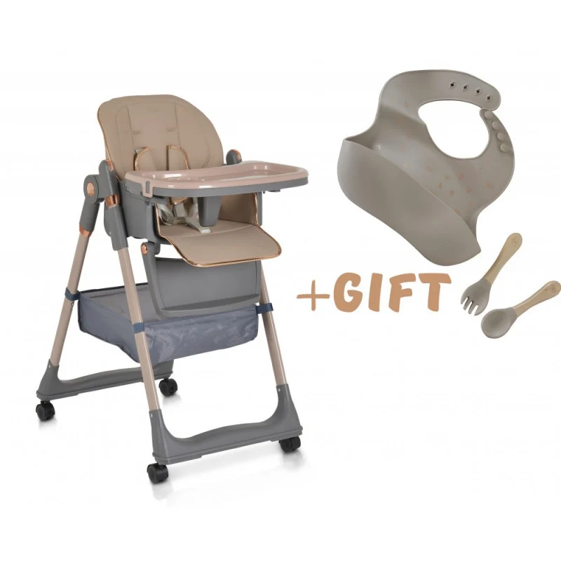 Seggiolone Pappa Lindo Con Accessori Inclusi Beige