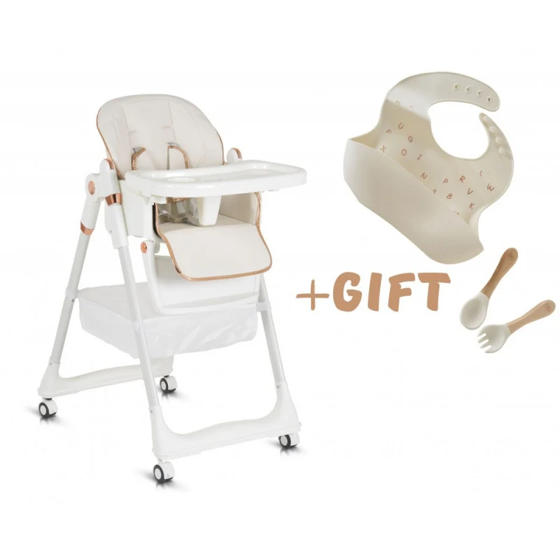 Seggiolone Pappa Lindo Con Accessori Inclusi White