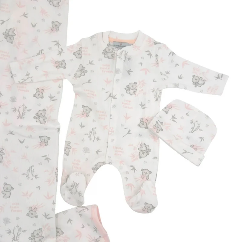 Set neonato 3 pezzi in caldo cotone