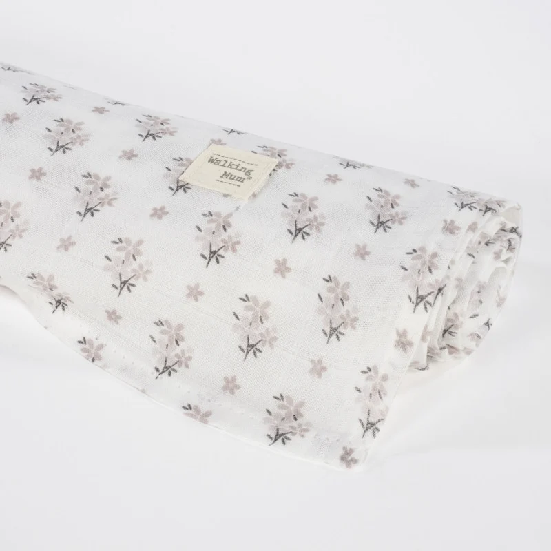 Mussola Botton Fiori Walking Mum