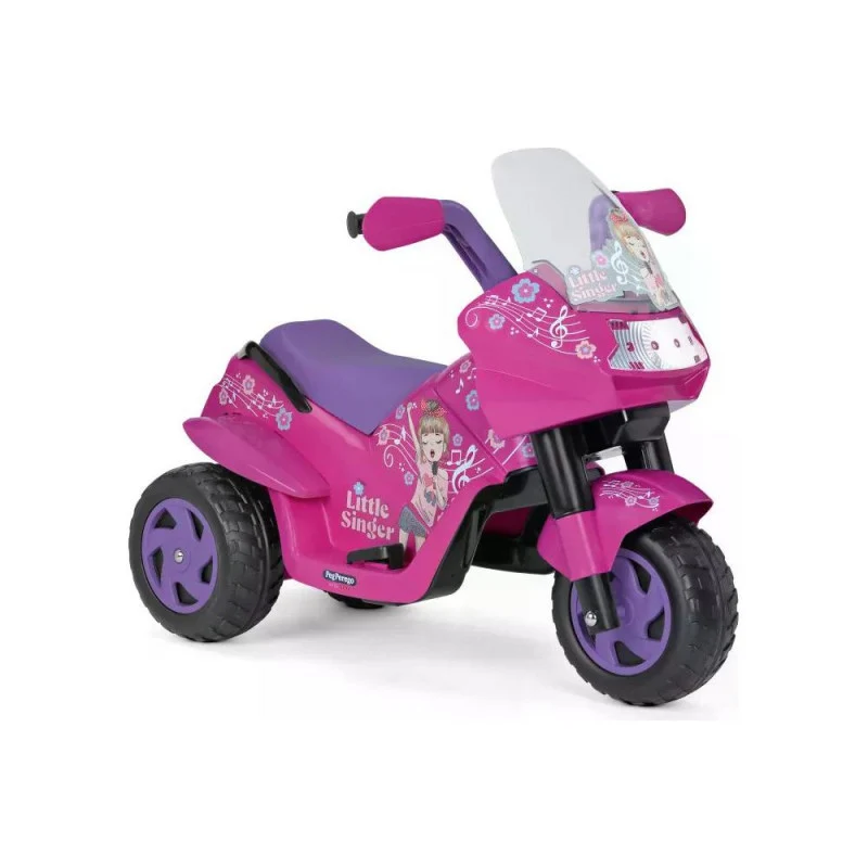 Moto Little Singer 6V 2,5 Fucsia