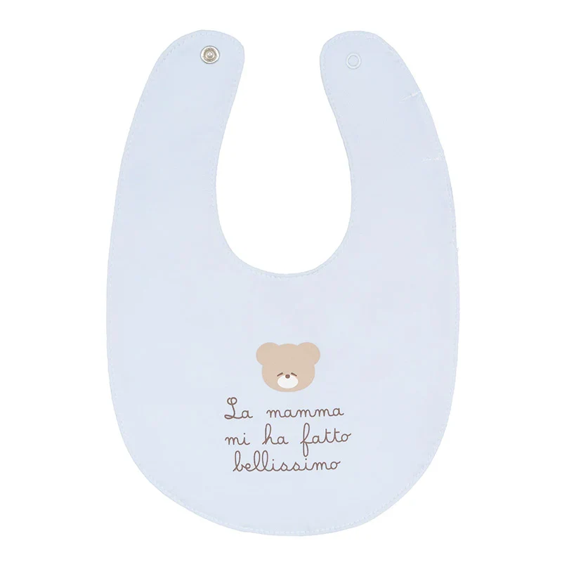 Bavaglio Nanan azzurro La mamma mi ha fatto bellissimo""