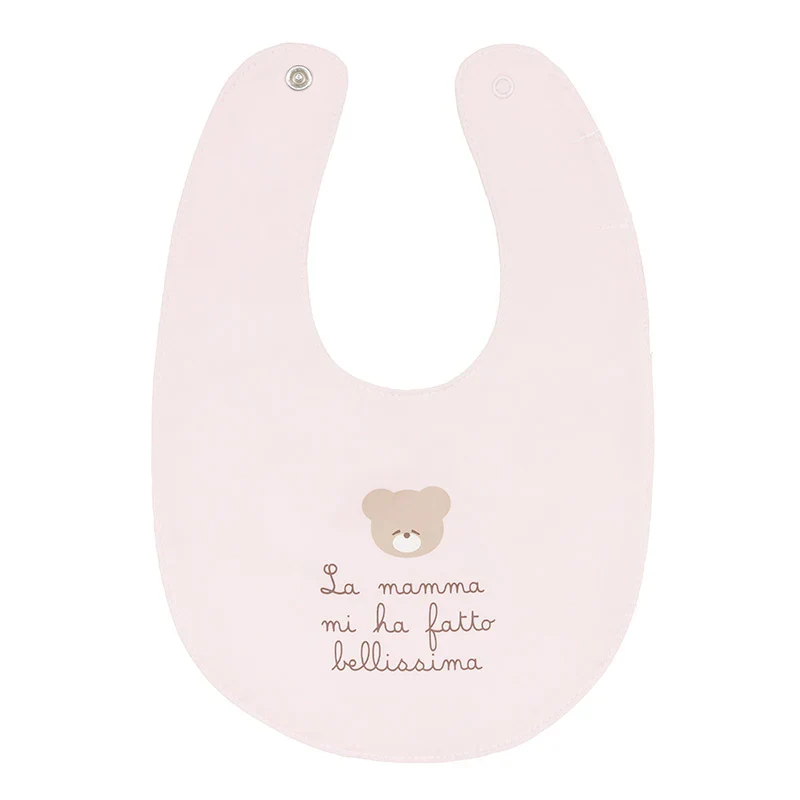 Bavaglio Nanan rosa La mamma mi ha fatto bellissima""
