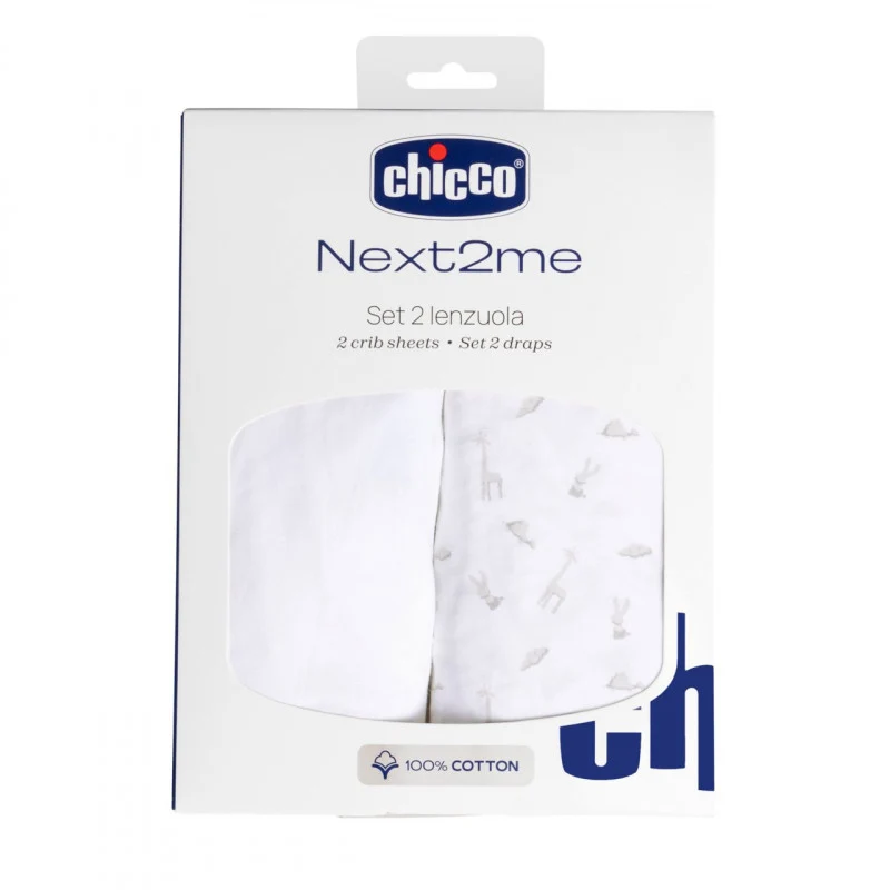 Set Lenzuola Chicco in Cotone per Next2Me - 2pz