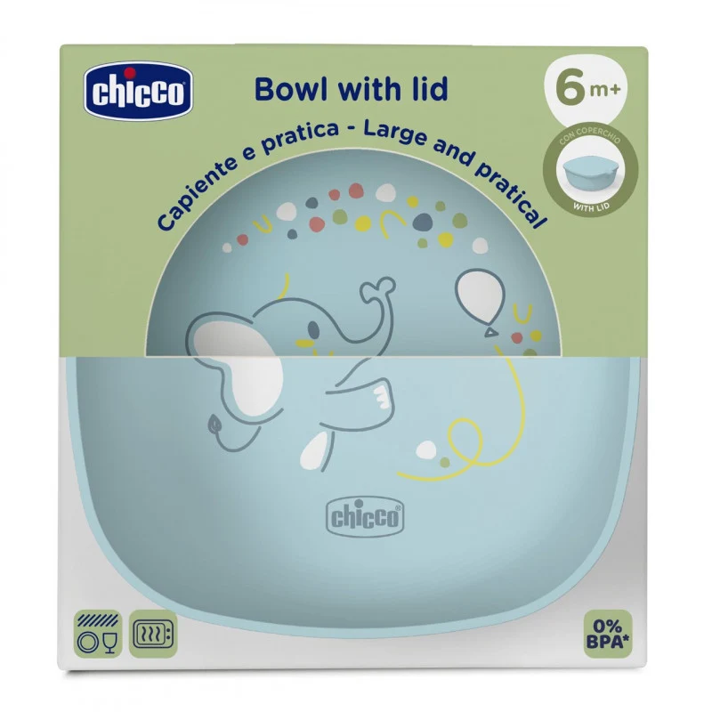 Ciotola con coperchio Celeste 6m+ Chicco