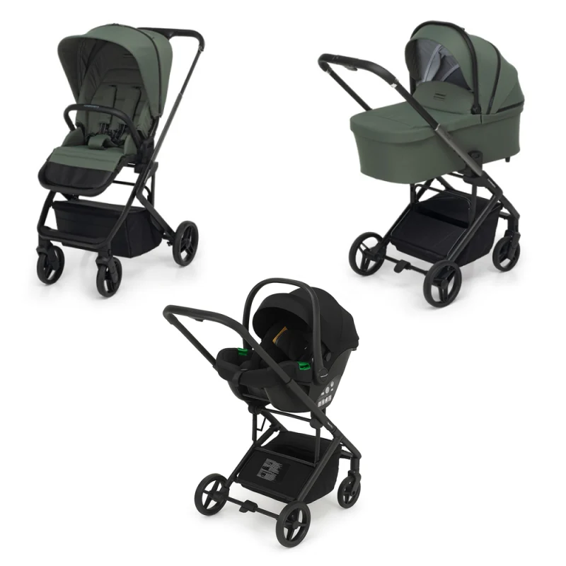 Trio TicToc Foppapedretti con seggiolino auto Rek i-Size - Olive