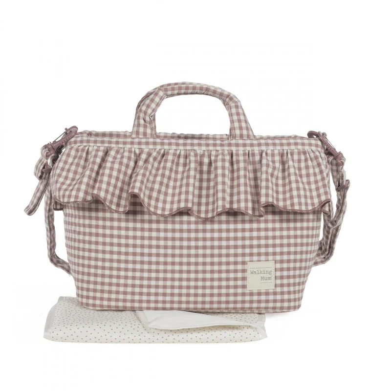 Borsa Fasciatoio Praliné Vichy Moka