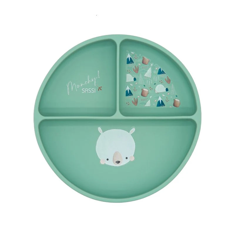 Piatto con ventosa In Silicone Orso Munchy