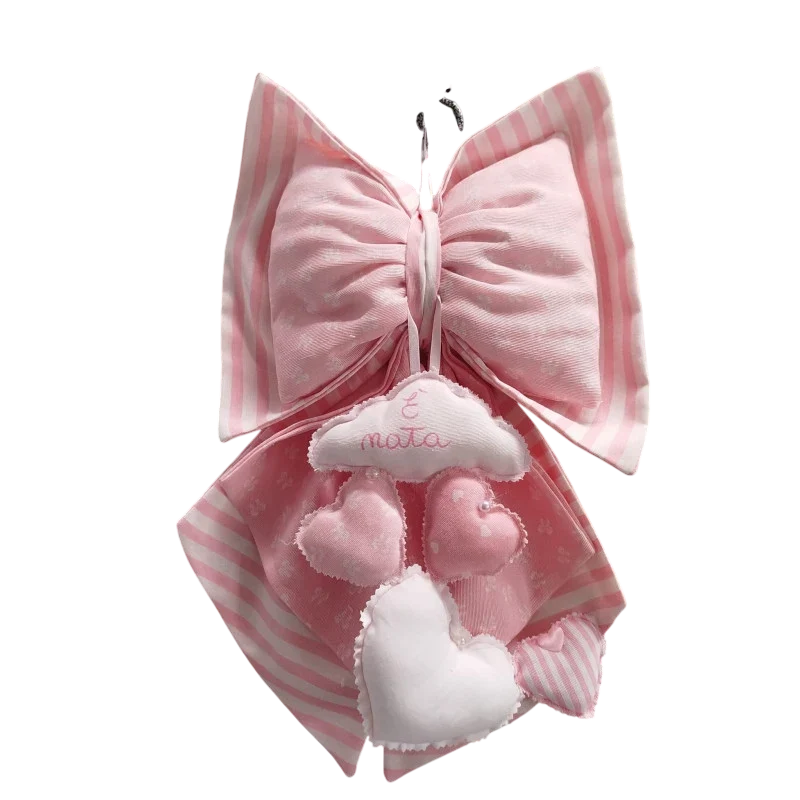 Fiocchi Nascita Artigianali Rosa è Nata