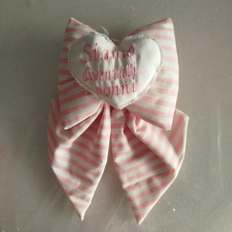 Fiocchi Nascita Rosa Siamo diventati Nonni