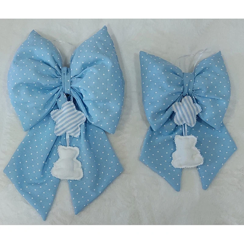 Set Fiocchi Nascita Artigianale Orsetti Azzurro