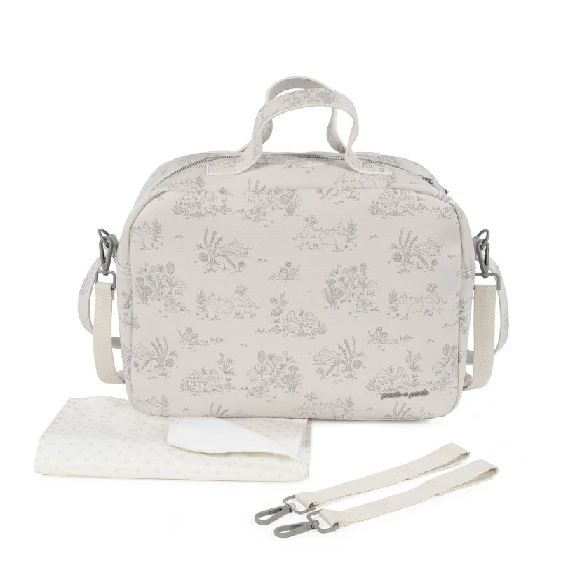 Borsa Cambio Pasito a Pasito - Toile de Jouy Cream