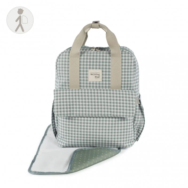 Zaino Passeggino I Love Vichy Verde