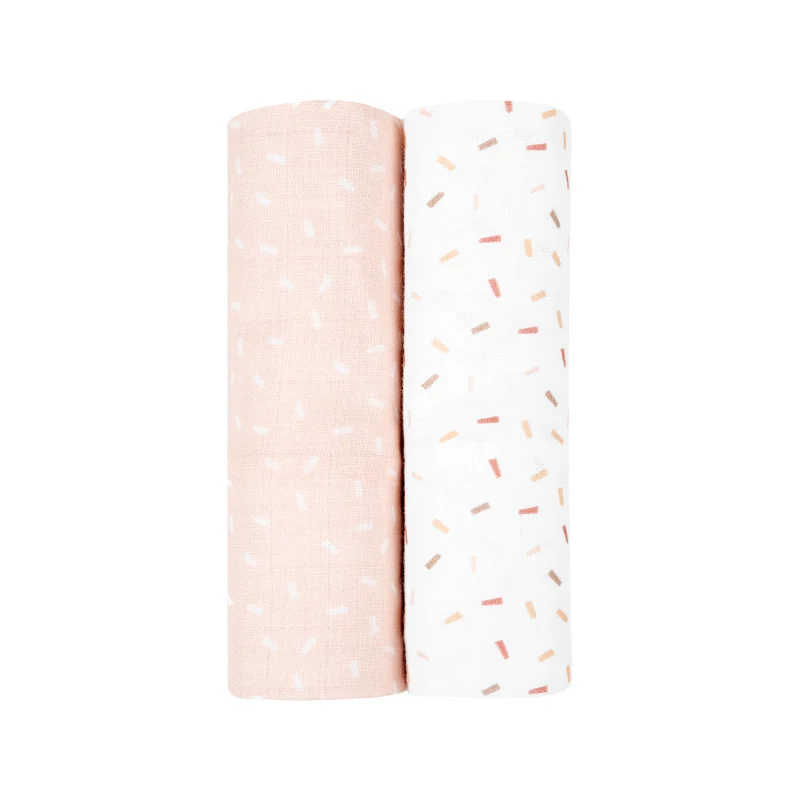 Kikka Boo - Set 2 Mussole in Cotone - Pink