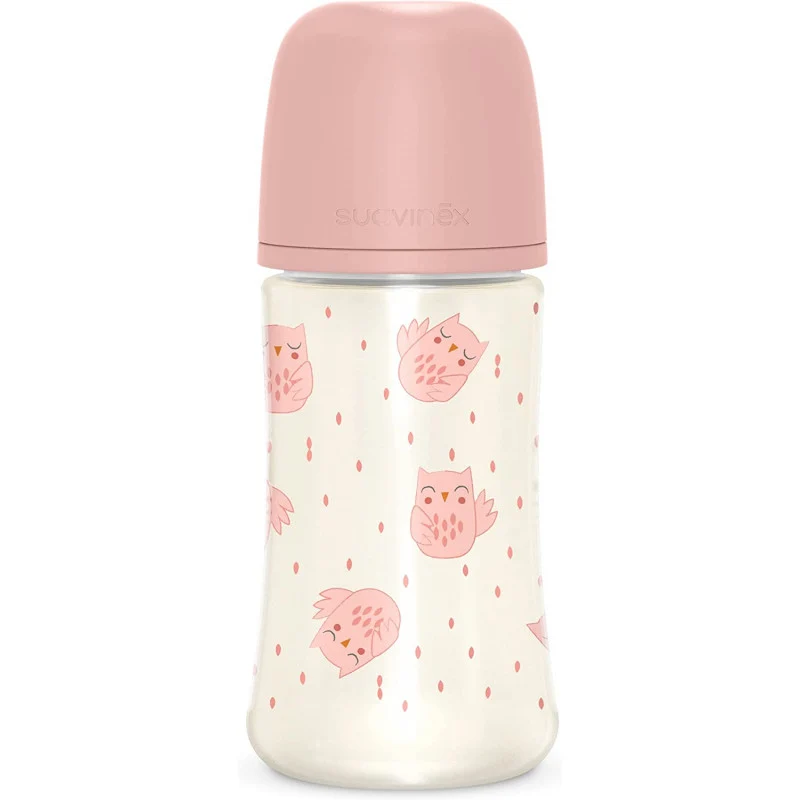Suavinex - Biberon Bonhomia 270 ml - Rosa