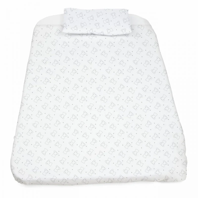 Chicco- Completo Lenzuola Culla Forever Bear Grey