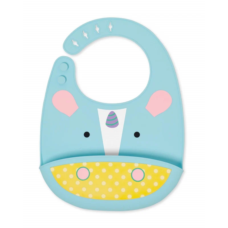 Skip Hop - Bavaglino in Silicone con tasca - Unicorno