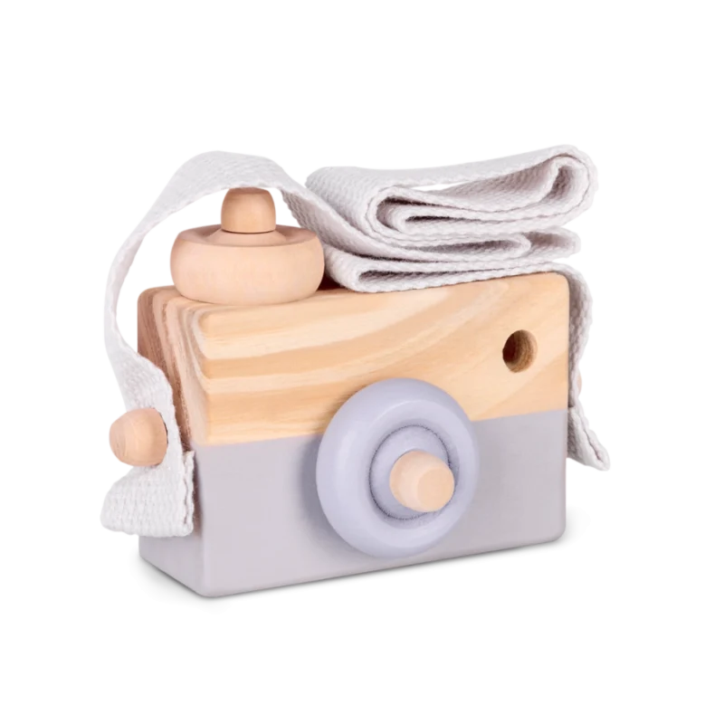 Macchina Fotografica In Legno - Photoloom -Grey
