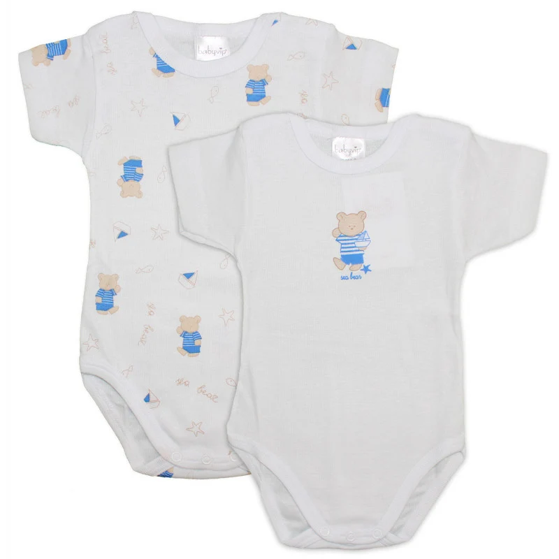 Set 2 Body Orsetto Azzurro - 6 Mesi