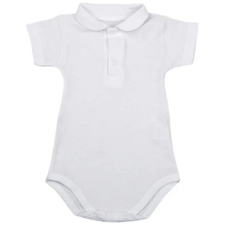 Body Neonato mezza manica modello Polo - 12 Mesi