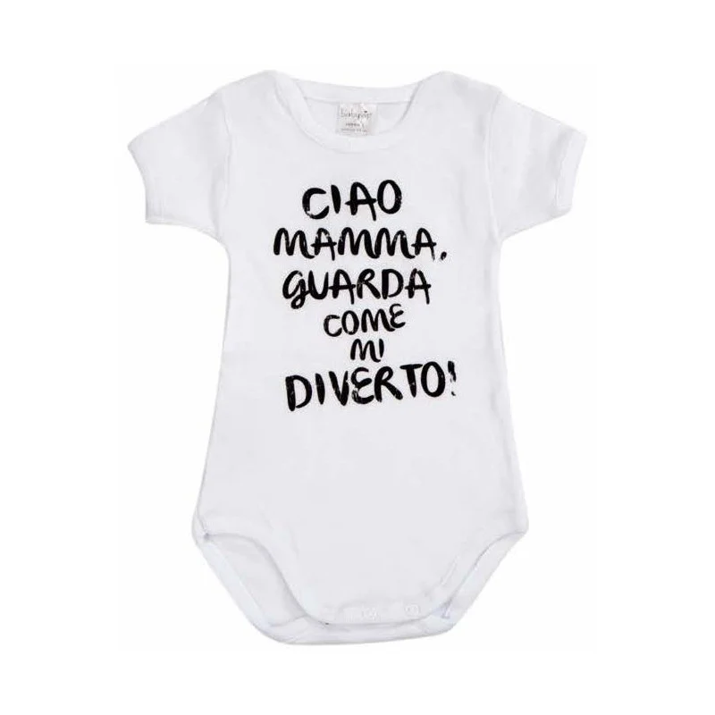 Body Neonato - Ciao Mamma come mi diverto! - 12 Mesi