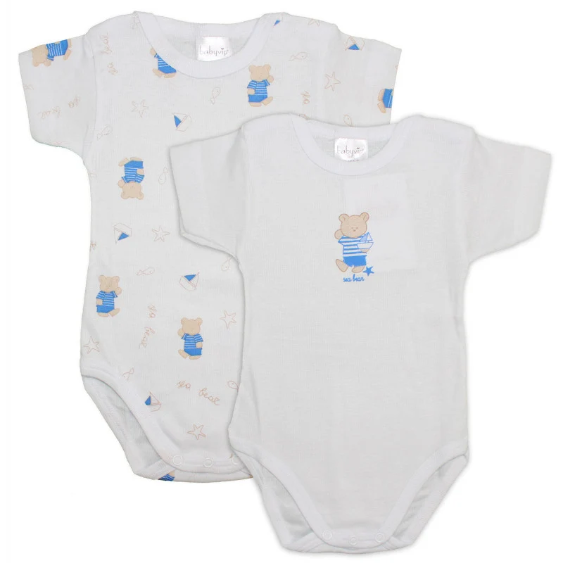 Set 2 Body Orsetto Azzurro - 9 Mesi
