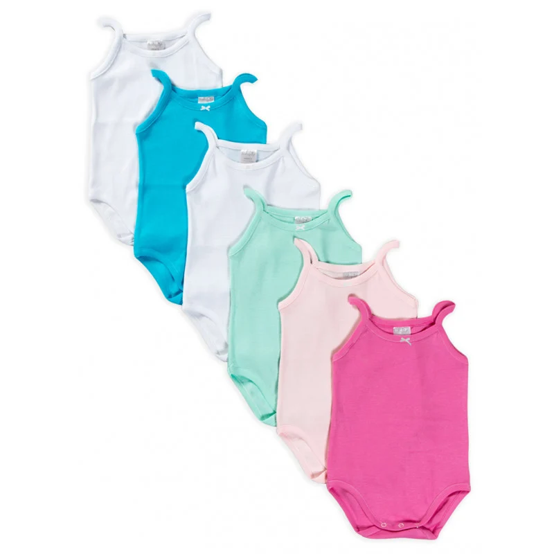Set 6 Body Neonato con Spalla Stretta - 12 Mesi