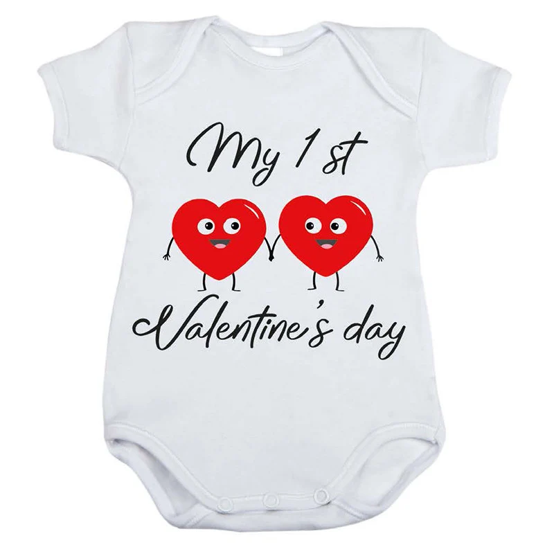 Body Neonato My 1st Valentine's Day - 1/3 Mesi