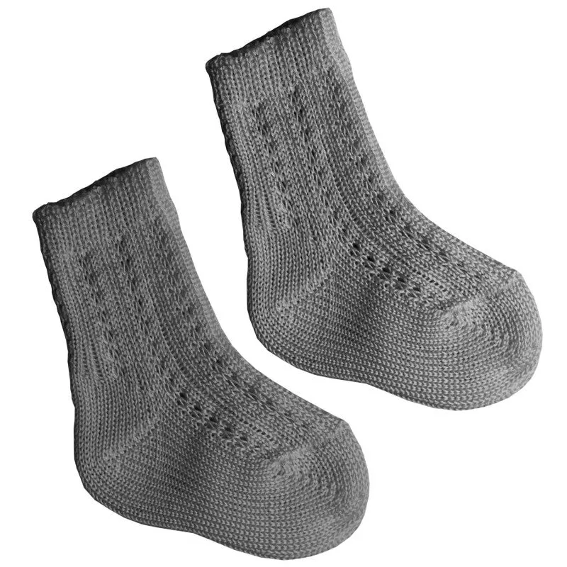 Calzino Corto in Cotone Grigio - 13 - 16