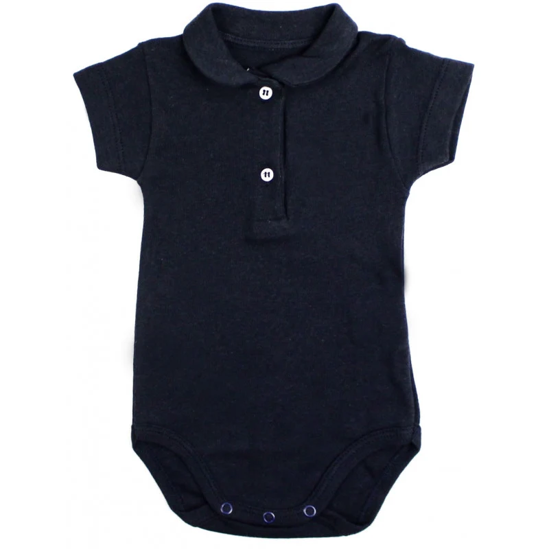 Body Neonato modello Polo - Blu