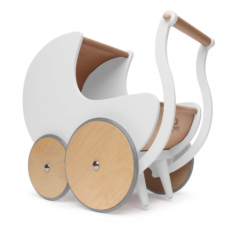 Kinderfeets Carrozzina per Bambole in Legno