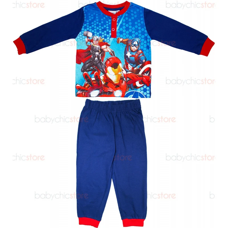 Pigiama Primavera/Estate Avengers Rosso - 5 Anni