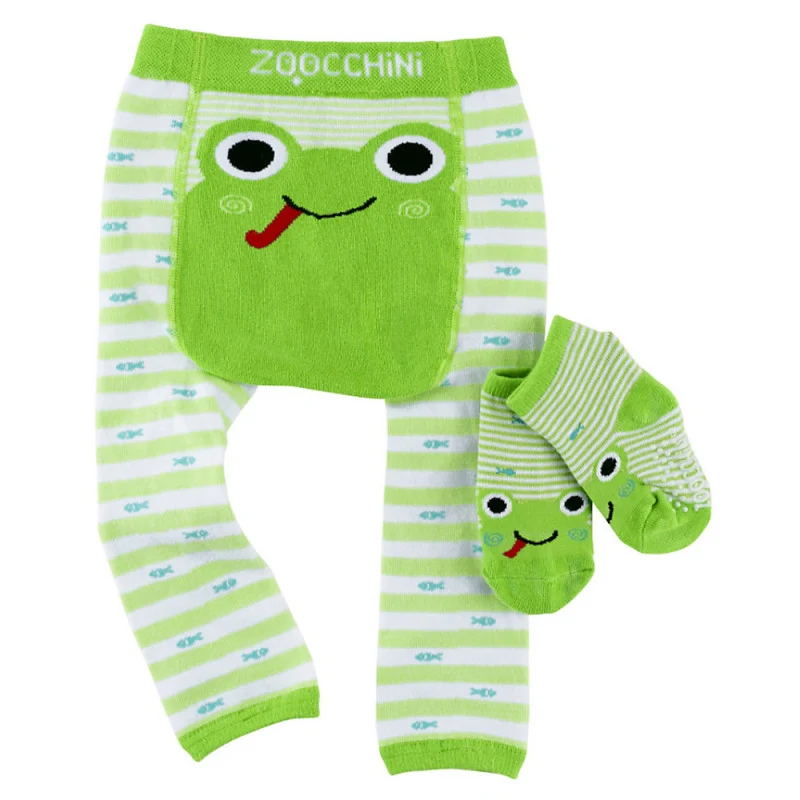 Set Leggings e Calzini Antiscivolo - Rana 12-18 Mesi