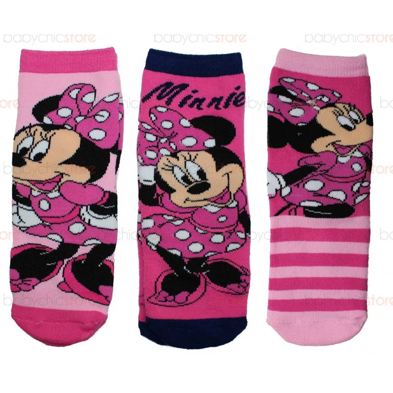 3 Paia Calzini Antiscivolo Minnie