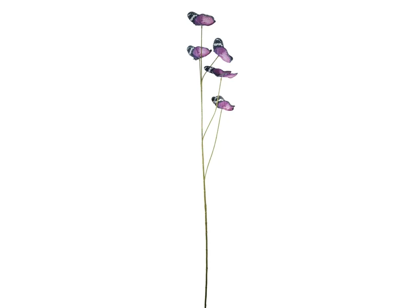 Ramo maxi 110cm con 5 farfalle viola
