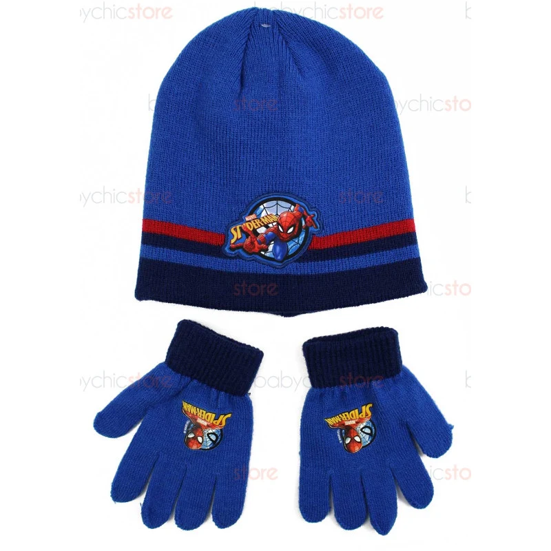 Set Cappello e Guanti di Spiderman - Blu/Azzurro