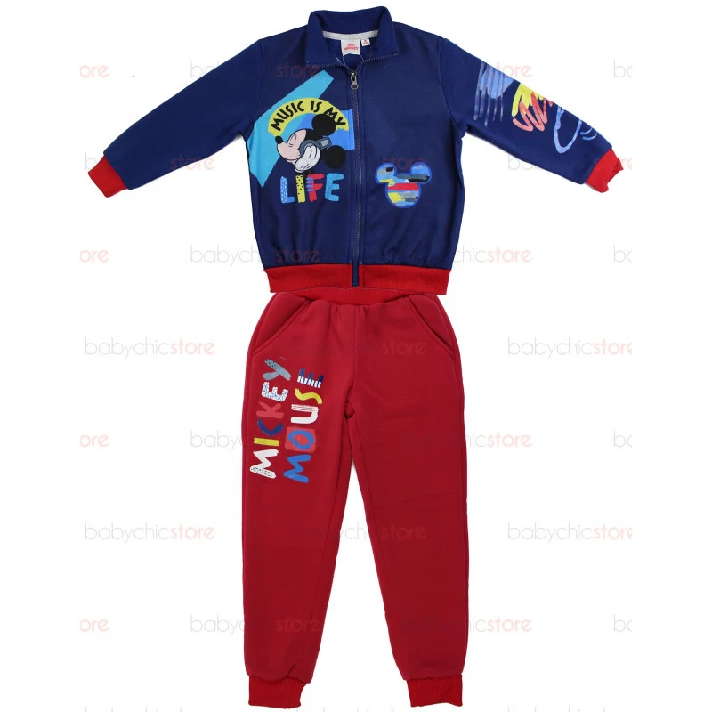 Jogging Set Mickey Mouse - Rosso/Blu - 7 Anni