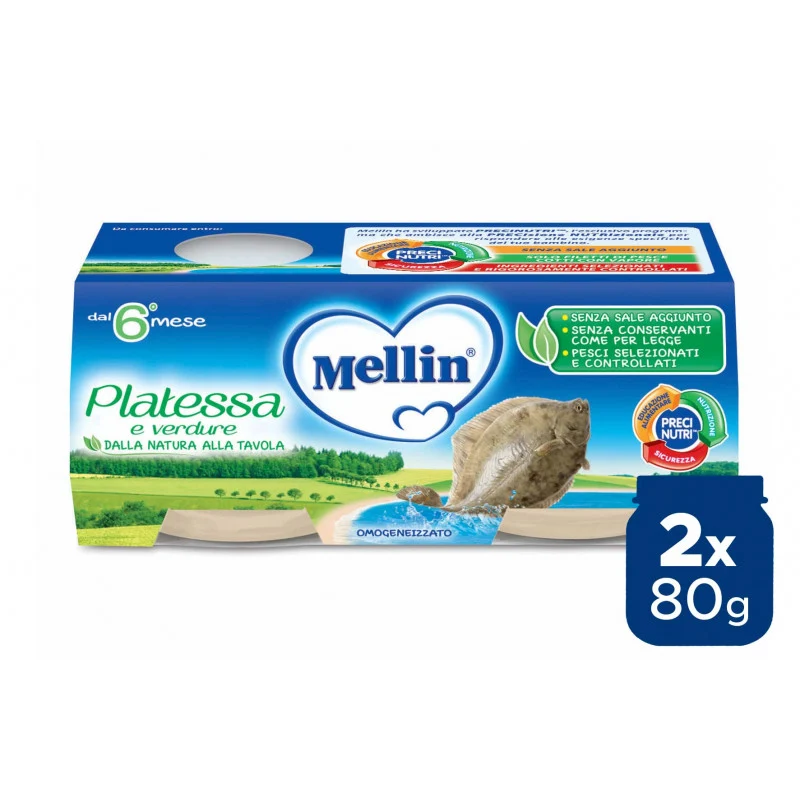 Omogeneizzato Platessa Mellin - 2 x 80 g