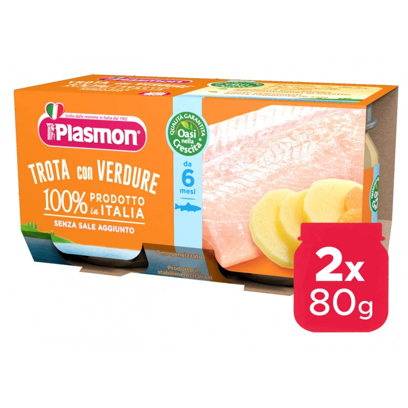 Omogeneizzato Trota Plasmon - 2 x 80 g