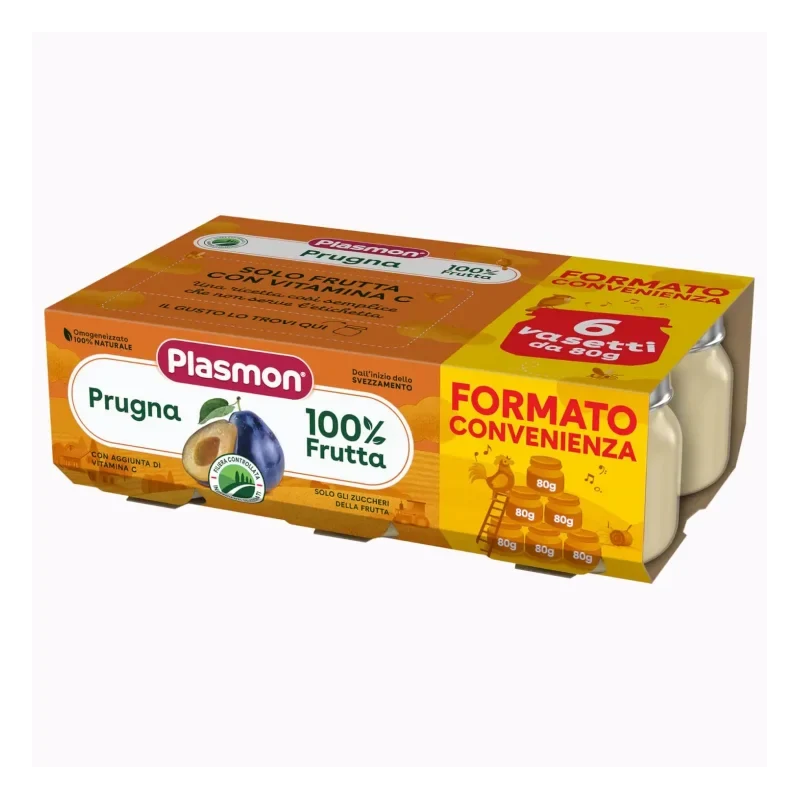 Omogeneizzato Prugna Plasmon - 6 Vasetti x 80 g
