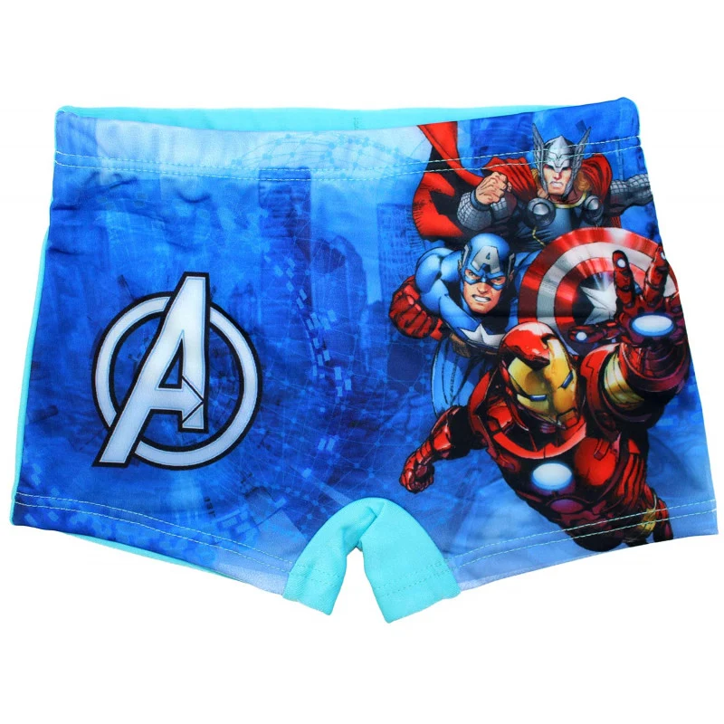 Costume Boxer Avengers Azzurro - 7/8 Anni