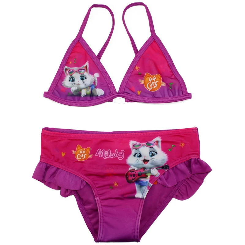 Costume Bikini 44 Gatti Fuxia - 5/6 Anni