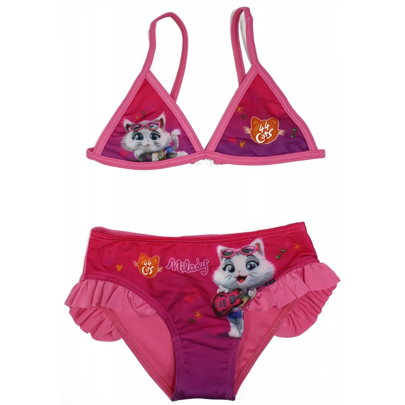 Costume Bikini 44 Gatti Rosa - 4/5 Anni